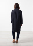 Woven Pleat Back Coat