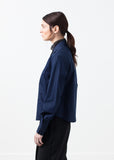 Sheer Silk Collar Button Up